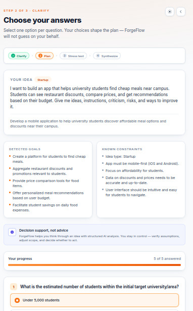 ForgeFlow: Multi-Agent Decision Engine (1 of 3)